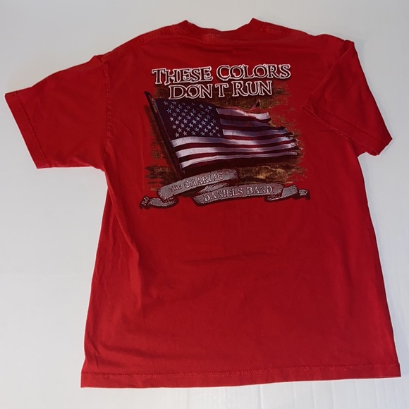 Murina The Charlie Daniels Band Unisex Large Red Short Sleeve Cotton Tee Shirt - Picture 7 of 11